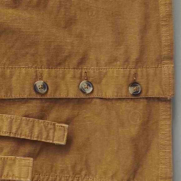 AMERICAN EAGLE 6 Corduroy Tan Brown High Rise A-Line Button Down Mini Skirt - Picture 7 of 12